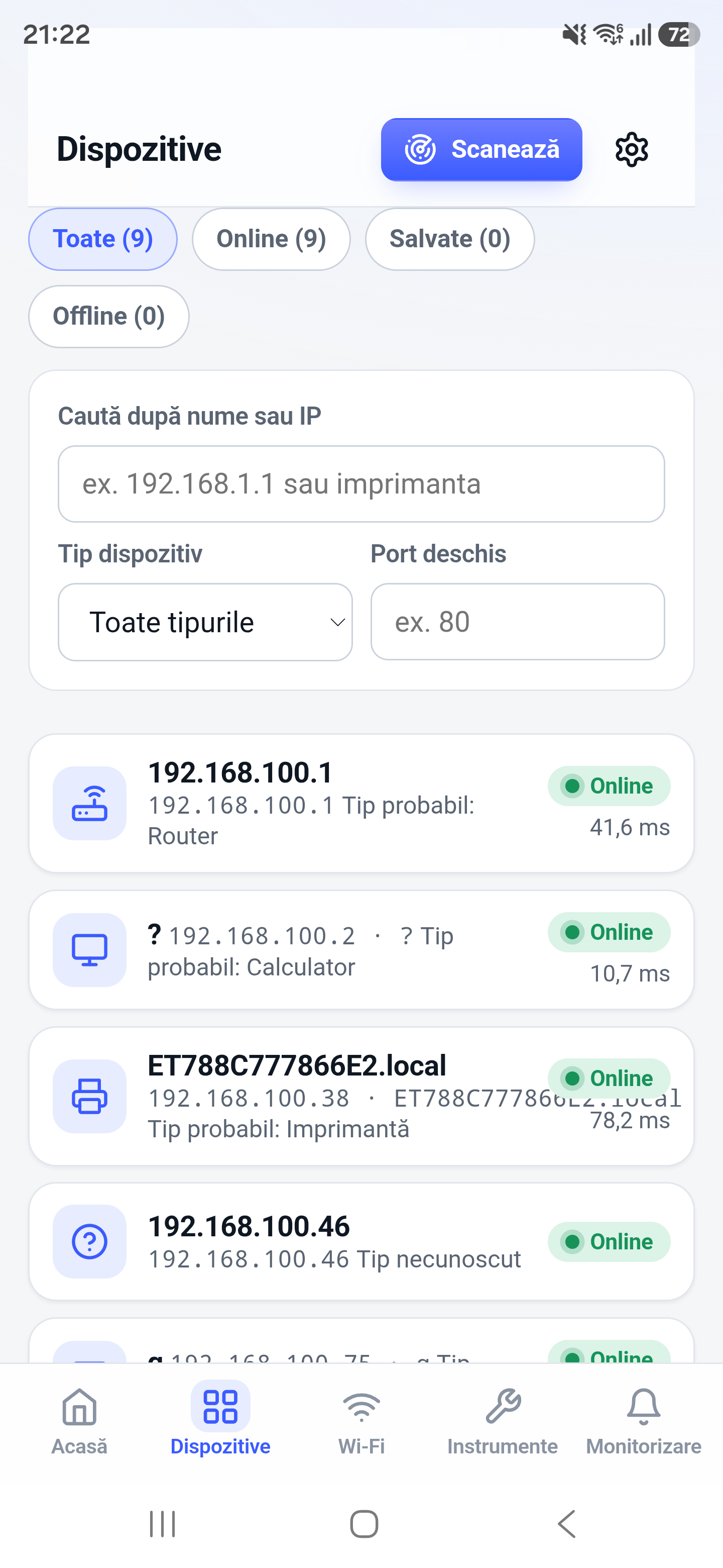 Il tuo toolkit di rete. Una sola app. screen in Network Toolkit for Android