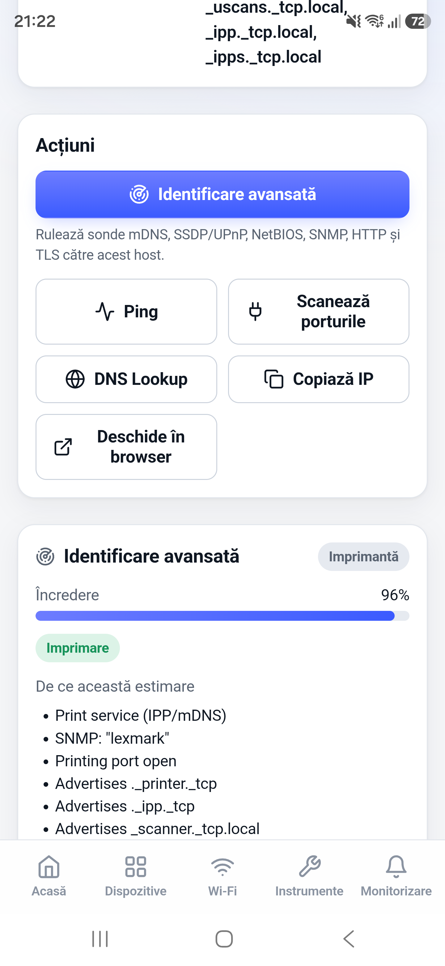 Il tuo toolkit di rete. Una sola app. screen in Network Toolkit for Android